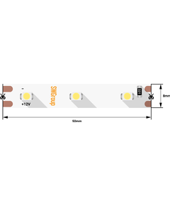 (((Эстетта) Лента светодиодная стандарт SMD3528, 60 LED/м, 4,8 Вт/м, 12В , IP20, Цвет: Ультрафиолет