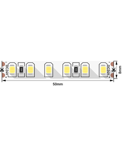 (((Эстетта) Лента светодиодная стандарт SMD2835, 120 LED/м, 9,6 Вт/м, 24В , IP20, Цвет: Нейтральный