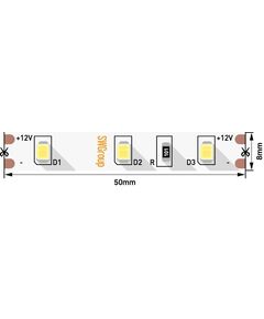 (((Эстетта) Лента светодиодная стандарт SMD2835, 60 LED/м, 6,3 Вт/м, 12В , IP20, Цвет: Нейтральный б