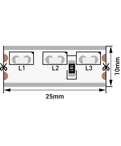 (((Эстетта) Лента светодиодная стандарт SMD315, 120 LED/м, 9,6 Вт/м, 12В , IP67, Цвет: xолодный белы