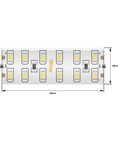 (((Эстетта) Лента светодиодная стандарт SMD3528, 240 LED/м, 19,2 Вт/м, 24В , IP65, Цвет: Теплый белы