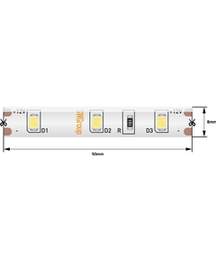 (((Эстетта) Лента светодиодная стандарт SMD2835, 60 LED/м, 4,8 Вт/м, 12В , IP65, Цвет: Теплый белый