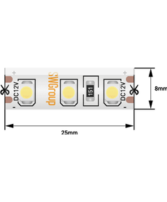 (((Эстетта) Лента светодиодная стандарт SMD3528, 120 LED/м, 9,6 Вт/м, 12В , IP65, Цвет: Зеленый