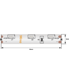 (((Эстетта) Лента светодиодная стандарт SMD315, 60 LED/м, 4,8 Вт/м, 12В , IP67, Цвет: xолодный белый
