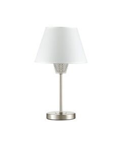 ABIGAIL [никель, белый, стеклянный декор Настольная лампа E14 1*40W 220V]