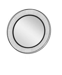 425023 Зеркало декоративное MASINLOC, B50, Ø730, сталь, зеркало, черный