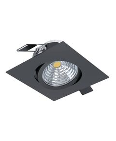 33394 Встраиваемый светильник диммируемый SALICETO, 6W (LED), 4000K, 450lm, L88, B88, H42, алюминий, черный / стекло, прозрачный, белый 