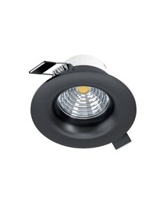 33996 Встраиваемый светильник диммируемый SALICETO, 6W (LED), 4000K, 500lm, Ø88, алюминий, черный