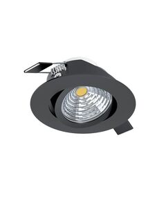 33997 Встраиваемый светильник диммируемый SALICETO, 6W (LED), 4000K, 500lm, Ø88, алюминий, черный