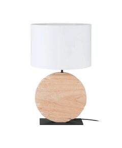 39916 Настольная лампа CONTESSORE, 1X40W (E27), H635, сталь, дерево, черный, коричневый / текстиль, 