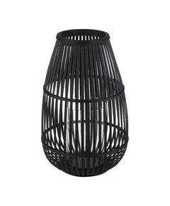 422083 Подсвечник BUNAWAN, B455, Ø300, дерево, стекло, черный