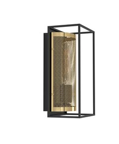 43789 Бра (настенный светильник) NOHALES, 1X40W (E27), H320, сталь, черный, латунь