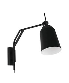 900157 Бра LORETO, 1x40W, E27, L670, H140, A365, сталь, черный, белый