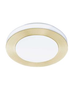 900369 Потолочный светильник LED CARPI, LED 3X2,7W, 1110lm, IP44, Ø300, A75, сталь, матовая латунь, белый/пластик, белый
