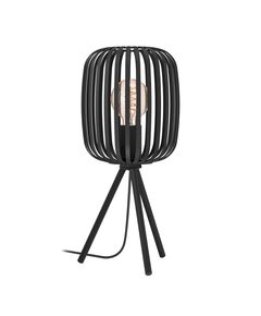 900519 Настольная лампа ROMAZZINA, 1x40W, E27, H435, Ø200, основание: Ø225, сталь, черный