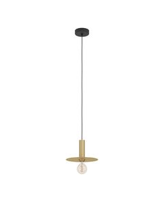 900731 Подвесной светильник (люстра) ESCANDELL, 1X40W (E27), Ø250, сталь, черный, матовая латунь