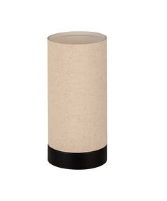 900861 Настольная лампа FENIGLIA, 1X40W (E27), H255, сталь, черный / текстиль, лен, бежевый