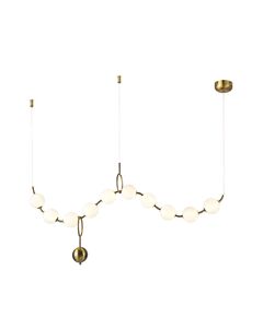 ((07623-10A,20 Подвес Стин бронза, плафоны белые w130*20 h100 Led 10*6W (4000К)