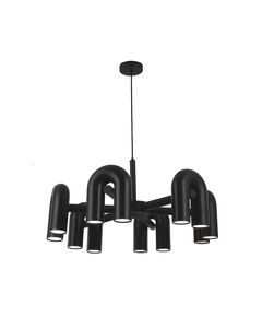 ((08465-6,19 Люстра Канти черный d80 h150 Led 72W (3000-6000K)