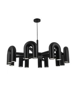 ((08465-8,19 Люстра Канти черный d100 h150 Led 96W (3000-6000K)