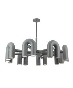 ((08465-8,16 Люстра Канти серый d100 h150 Led 96W (3000-6000K)