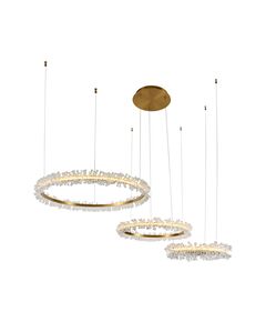 ((08246,36PA(4000K) Подвес Лаура латунь d40+60+80 h150 Led 110W (4000K) с пультом ДУ