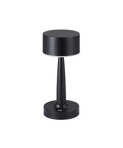 07064-A,19 Настольная лампа Снифф черный d12 h25 Led 6W (3200K) диммируемая