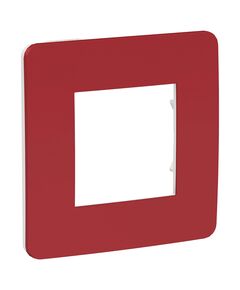 Рамка 1-постовая, красный/белый, UNICA STUDIO