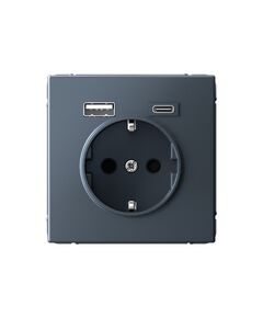 РОЗЕТКА 16А с 2 USB A+C, 5В/2,4А/3,0А, 2х5В/1,5А, механизм, ГРИФЕЛЬ  ARTGALLERY