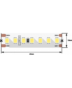 Лента светодиодная LUMKER, 2835, 168 LED/м, 17 Вт/м, 24В, IP33, Теплый белый (3000K)