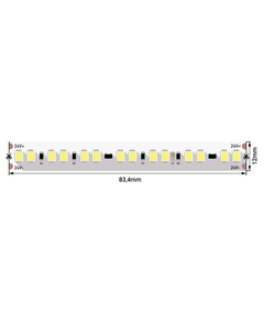 Лента светодиодная DSG 2835 D2W 168L-V24-IP33, 1800-30000K, 840LED, 17.3W/m, 5000*10*2 mm, (5м)
