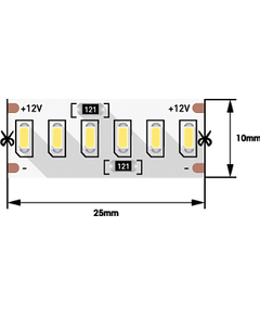 Лента светодиодная SWG стандарт 3014, 240 LED/м, 24 Вт/м, 12В , IP20, Цвет: Нейтральный белый