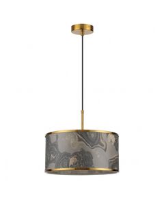 Подвес E27 LED5064/1 MODERN ODL24 404 античн.бронза/серо-беж./металл/натур.камен.;