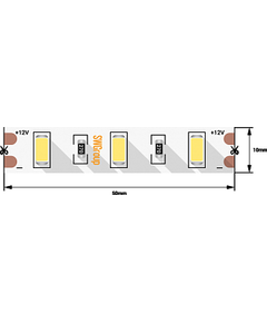 Лента светодиодная SWG стандарт 5630, 60 LED/м, 12 Вт/м, 12В , IP20, Цвет: Холодный белый