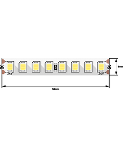 Лента светодиодная SWG PRO ПРО 2835, 160 LED/м, 14,4 Вт/м, 24В , IP20, Цвет: Холодный белый