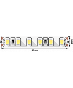 Лента светодиодная стандарт SMD2835, 120 LED/м,  9,6 Вт/м, 24В  Открытая (IP20) Нейтральное бело, 3М