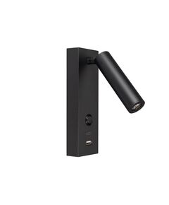 ((Светильник SP-BED-CHARGE-S60x125-3W Warm3000 (BK, 20 deg, 230V, USB-A, USB-C) (Arlight, IP20 Метал