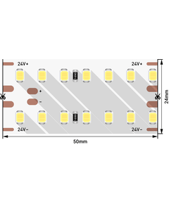 Лента светодиодная DesignLed LUX, SMD2835, 280 LED/м, 25 Вт/м, 24В, IP33, Нейтральный белый (4000K) DSG2280V2-24-NW-33