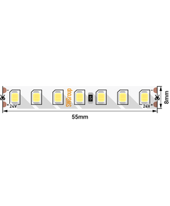 SWG2P126-24-13-WWЛента светодиодная ПРО 2835, 126 LED/м, 13 Вт/м, 24В , IP20, Цвет: Теплый белый