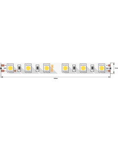 SWG560-24-14.4-WW-MЛента светодиодная стандарт 5050, 60 LED/м, 14,4 Вт/м, 24В , IP20, Цвет: Теплый белый