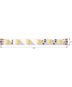 Лента светодиодная LUX, SMD5730, 120 LED/м, 26,8 Вт/м, 24В, IP33, Теплый белый + холодный белый (2700+6000K) DSG7120-24-W+WW-33