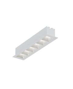 Donolux Led св-к встраиваемый, 6W, 176,2х48мм, H36мм, 462Lm, 48°, 3000К, IP20, корпус белый, белые модули, блок питания AC/DC 24V в комплекте