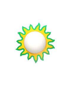 Donolux BABY настенно-потолочный светильник, солнышко, матовое стекло, диам 32см, 1хЕ14 40W, арматур]