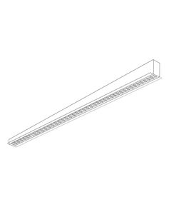 Donolux Led св-к встраиваемый, 72W, 1925х48мм, H36мм, 5544Lm, 48°, 3000К, IP20, корпус черный, черные модули, блок питания AC/DC 24V в комплекте