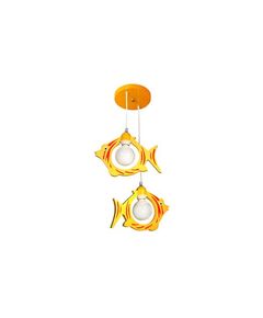 Donolux BABY подвесной светильник, [рыбки, декор жёлтого цвета, шир 42см, выс 80-100см, 2хЕ27 40W, ар]