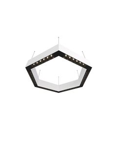 Donolux Led св-к подвесной, 36W, 500х433мм, H71,5мм, 2700Lm, 34°, 3000К, IP20, корпус белый, черные модули, черный декор,  блок питания AC/DC 24V в комплекте