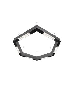 Donolux Led св-к подвесной, 36W, 700х606мм, H71,5мм, 2330Lm, 48°, 3000К, IP20, корпус алюминий, белые модули, черный декор,  блок питания AC/DC 24V в комплекте