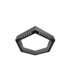 Donolux Led св-к накладной, 36W, 500х433мм, H71,5мм, 2560Lm, 48°, 3000К, IP20, корпус алюминий, черные модули, черный декор,  блок питания AC/DC 24V в комплекте