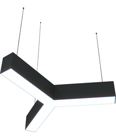 Donolux подвесной светодиодный светильник, 28,8 Ватт, 1980Lm, 4000К, IP20, 490х418мм, H73mm, RAL9005 (мат.черный)