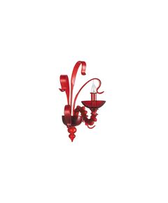 Donolux Classic бра однорожковое Opera Red [стекло красного цвета, шир 35,5 см, выс 56 см, вын 35,5 см, 1хЕ14 60W, арматура красного цвета]